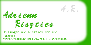 adrienn risztics business card